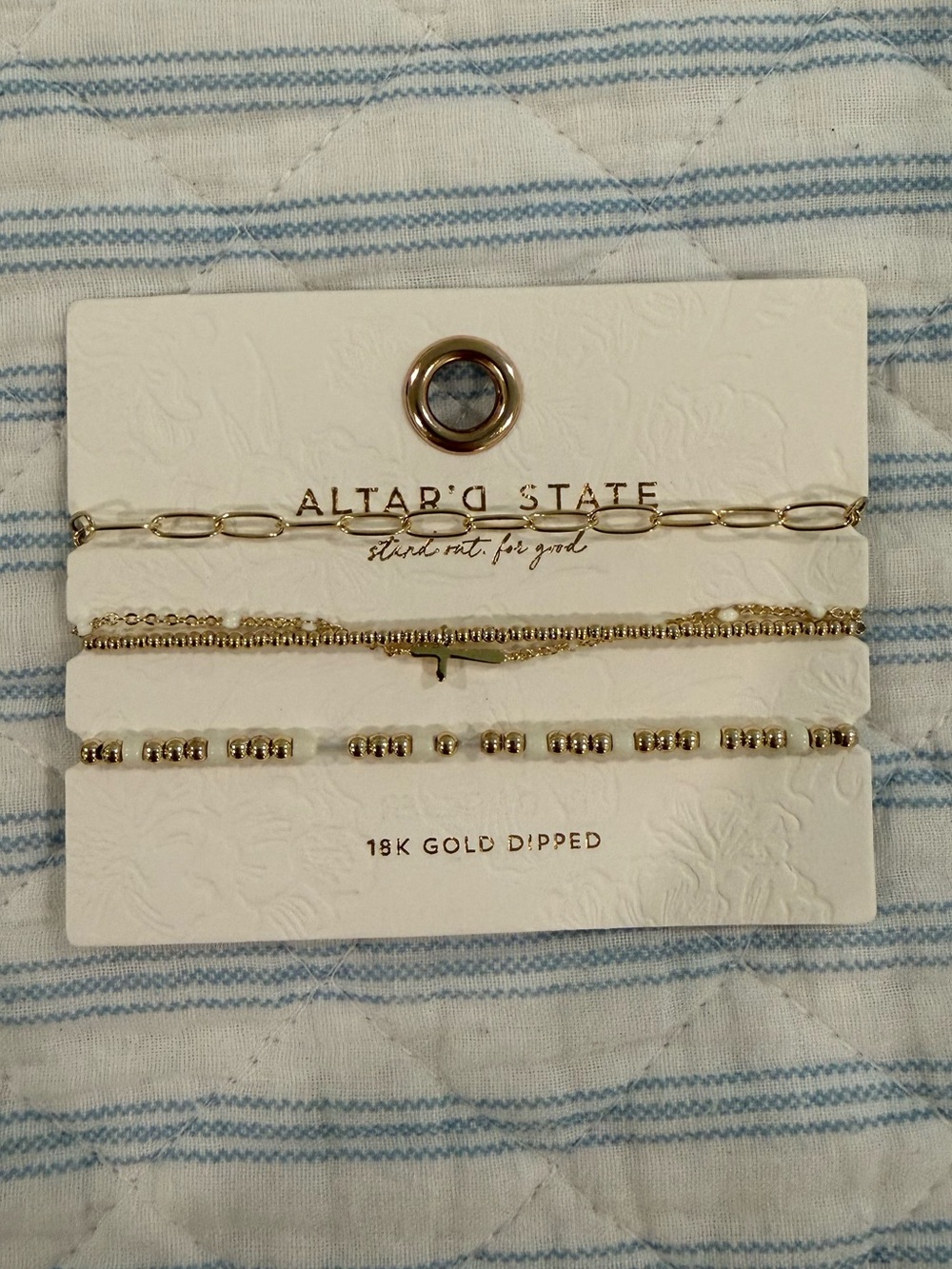Altar’d State 3 pack gold bracelets